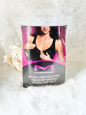 NWT Maidenform REVEAL and HOLD tape. Black and Pink Tape Dispenser Packaging